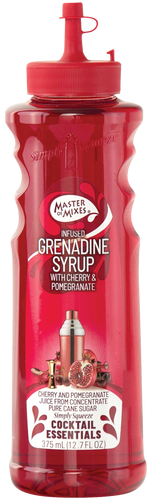 Master of Mixes Cocktail Essentials Grenadine Syrup, 375 ml Squeeze Bottle