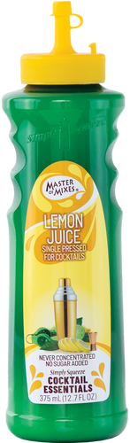 Master of Mixes Cocktail Essentials Single Pressed Lemon Juice, 375 ml Squeeze Bottle