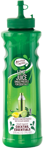 Master of Mixes Cocktail Essentials Single Pressed Lime Juice, 375 ml Squeeze Bottle